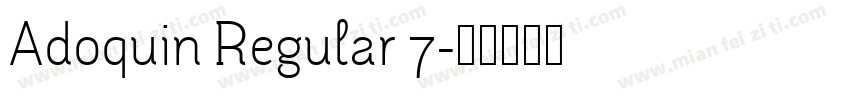 Adoquin Regular 7字体转换